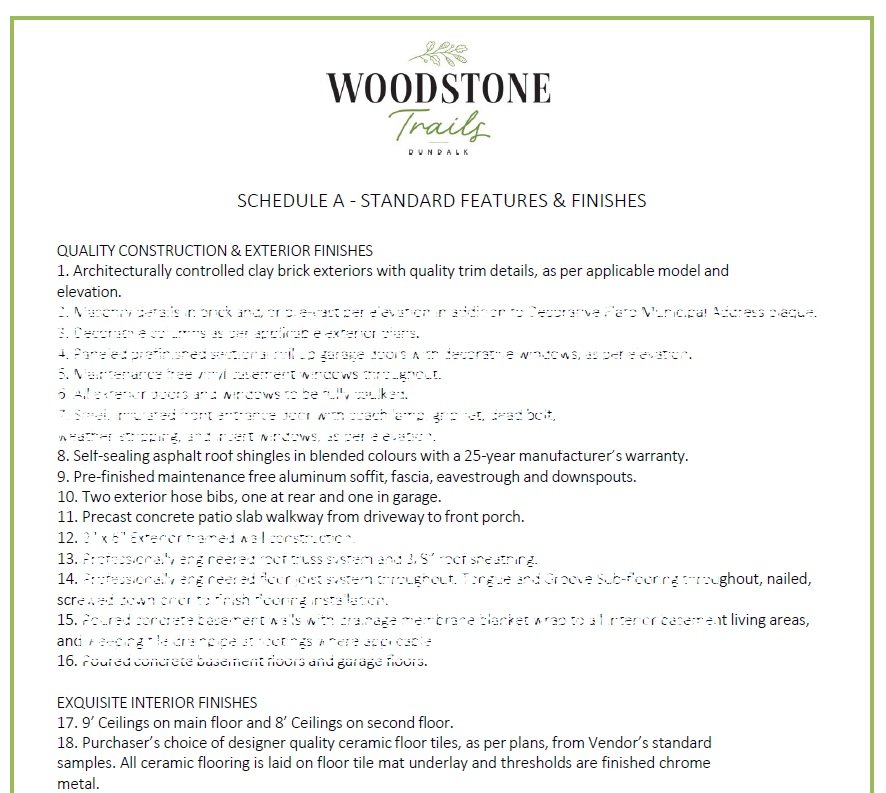 Woodstone Trails - Features